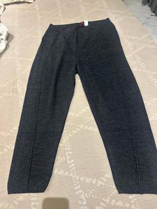 Dark Grey Textured Trousers