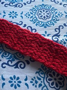 Crochet Red Hair Band