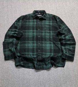 EQ:IQ Sport Green &amp; Black Plaid Corduroy Shirt