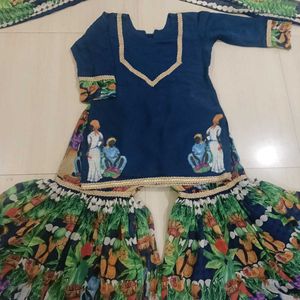 unique print Beautiful Blue garara Set
