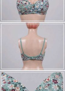 Floral Print Underwire Bra