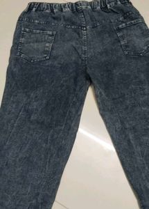 Cute Denim Jeans with Mickey Mouse Patch