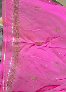 Beautiful Pink Kurti +kanchali + odhna set