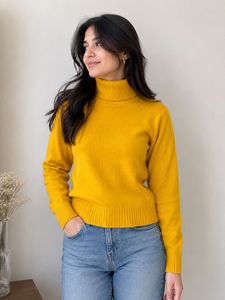 Cozy Yellow Turtleneck Sweater