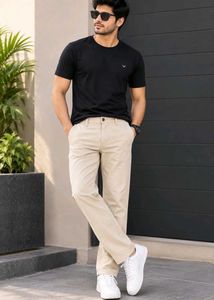 Men's Classic Cream Trouser Pant