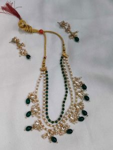 Elegant Layered Necklace &amp; Earring Set