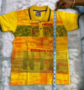 Yellow Color Boys Polo T-Shirt More Colour Avail