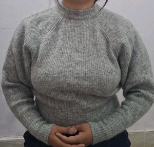 Cozy Gray Pullover Sweater