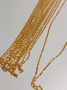 Gold plated chain set of 9
