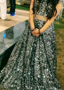 Heavy Partwear Gown 1 Piece for Women, Sequinned