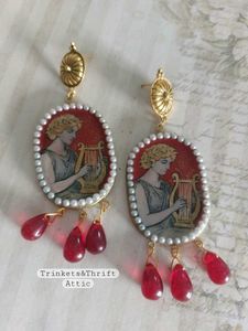 Handmade Medieval Vintage Style Drop Earrings