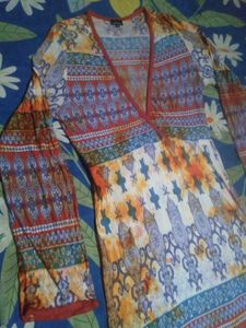 Boho Print V-Neck Midi Dress