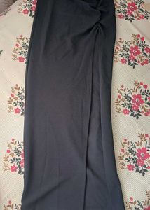 Chic Black Crop Top and skirt set
