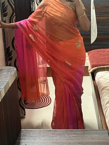 Elegant Ombre Chiffon pure Saree