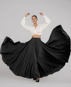 Elegant Black A lined flared Skirt
