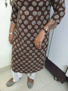 Stylish Brown Printed Kurta