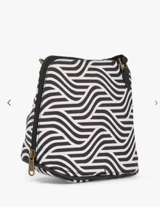Monochrome Abstract Print Clutch