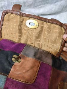 Fossil Boho Patchwork Leather Bag