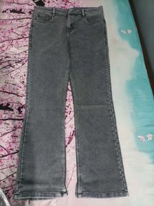 Grey Flared Jeans