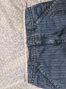 Denim Skirt with Built-in Shorts