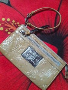 Coach Monogram Wristlet