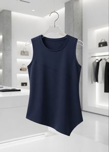 Stylish Sleeveless Navy Blue Top