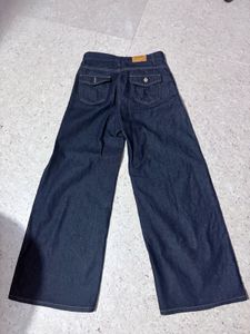 Wide Leg Dark Wash Denim Jeans