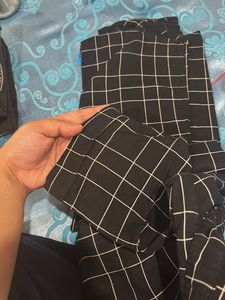 Men's Black &amp; White Checkered Shirt