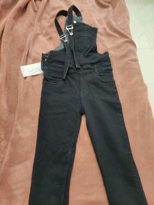 Black Denim Dungaree