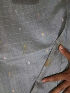 Silver Elegant  &amp; Zari Silk Saree