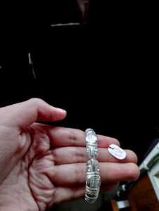 Lion Face Kada Pure Silver