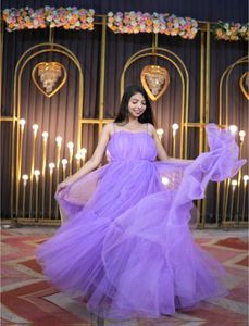 Stunning Purple Tiered Gown