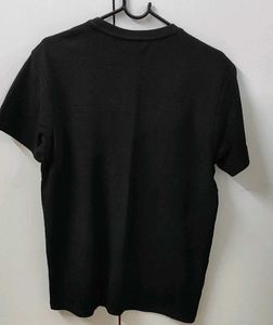 Men's Textured Black T-Shirt