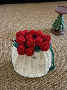 Crochet Rose Bouquet Pouch