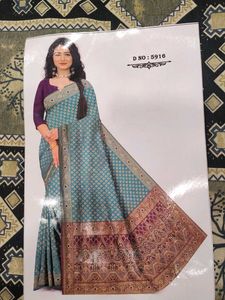 Pink Banarasi Silk Dupatta