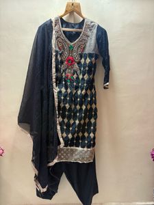 Elegant Black &amp; Gold Salwar Suit