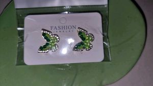 Enchanting Green Butterfly Earrings