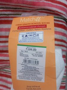 11-12 Year School Socks New With Tag