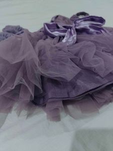 Cute Lavender Frock with Accessories