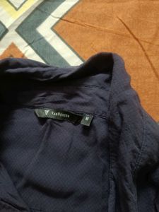 Classic Navy Blue Collared Shirt
