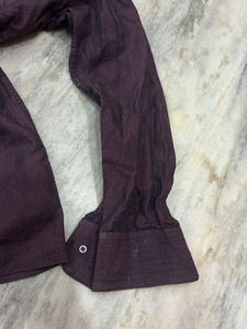 y2k grungecore Purple Button-Up Shirt