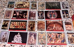 54 different painting stamps AJMAN STATE