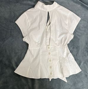 ZARA poplin top with tie detail!!