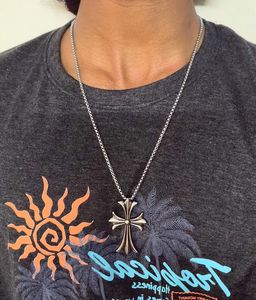 Chrome Hearts Steel Cross Pendant Neckla