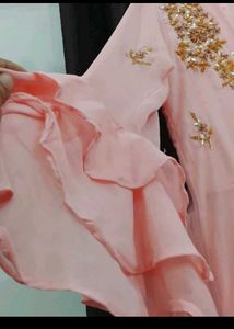 Pink Embellished 3 Piece Indo-western dress