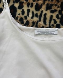 White Cropped Tank Top
