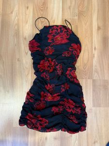Floral Ruched Mini Dress