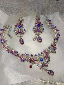 Jeweled Neck piece, Earring Set