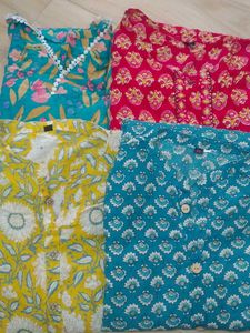 Set of 4 Printed Kurtas 🥰