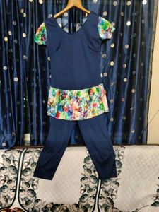 Women's Blue Floral Swimsuit